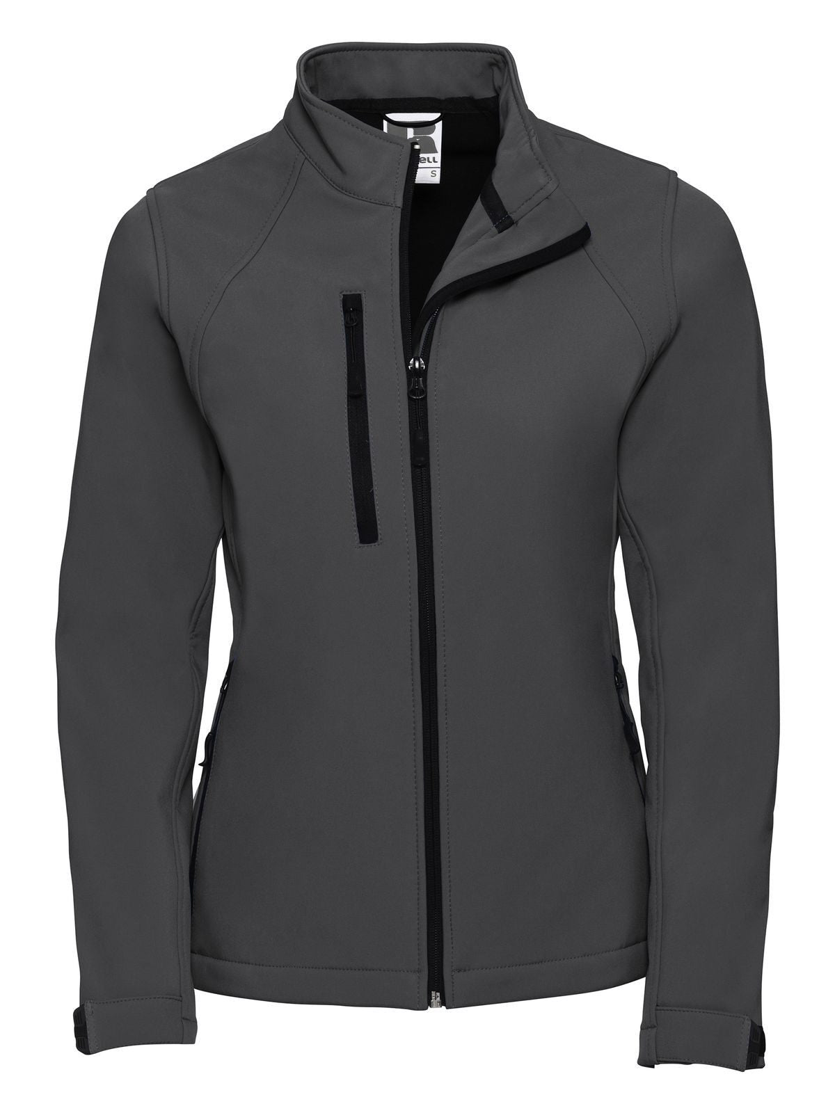 Ladies' Softshell Jacket Damen – Russell – Farbe titanium – individuell veredelbar