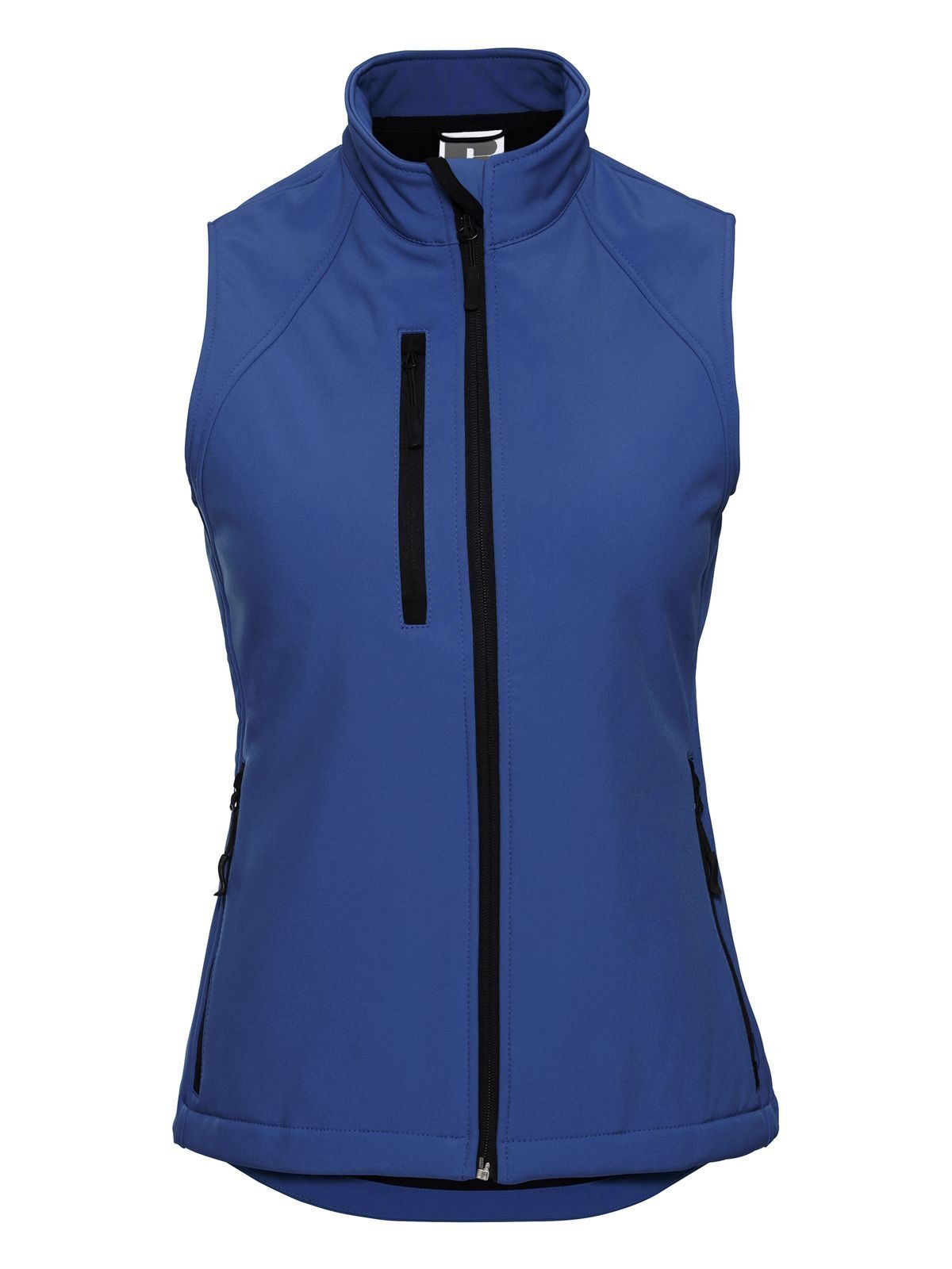 Ladies' Softshell Gilet Damen – Russell – Farbe azure blue – individuell veredelbar