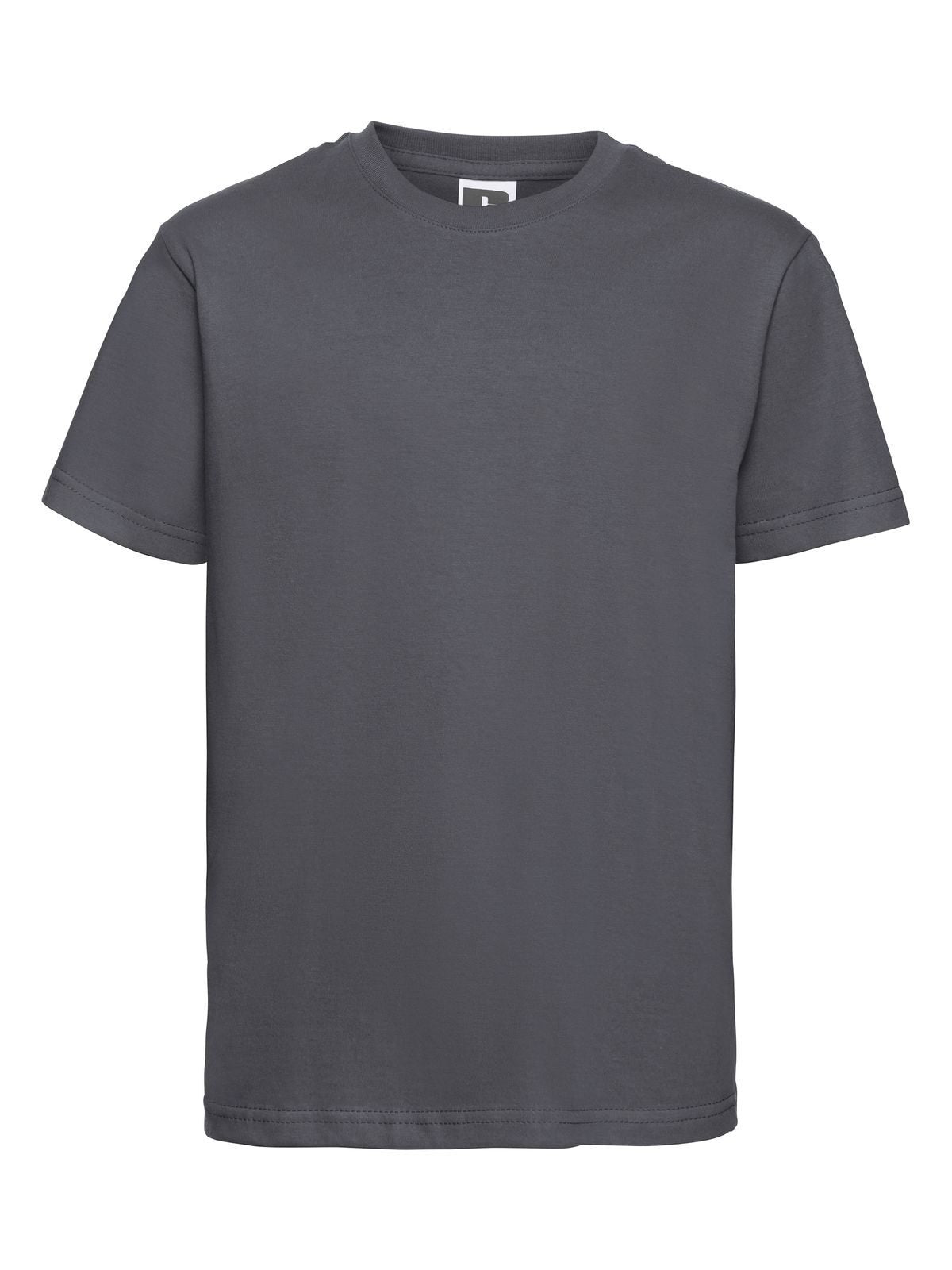 Slim T Kinder T-Shirt – Russell – Farbe convoy grey – individuell veredelbar