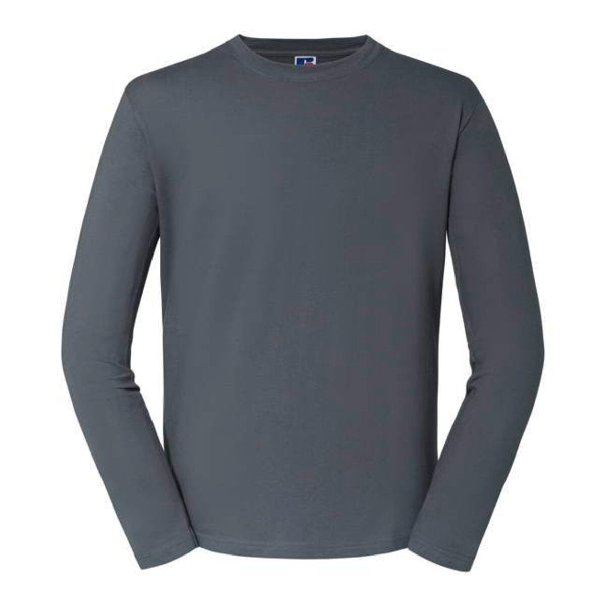 classic longsleeve Herren T-Shirt – Russell – Farbe convoy grey – individuell veredelbar