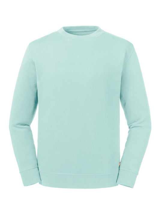 Pure Organic Reversible Sweat Sweatshirt / Hoodie – Russell – Farbe Aqua – individuell veredelbar