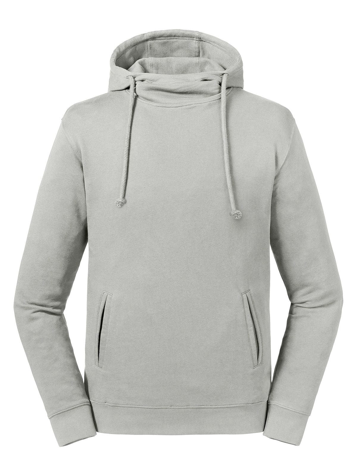 Pure Organic High Collar Hooded Sweat Sweatshirt / Hoodie – Russell – Farbe Stein – individuell veredelbar