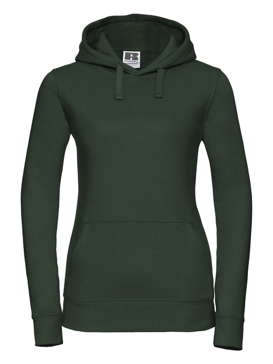 Ladies' Authentic Hooded Sweat Damen Sweatshirt / Hoodie – Russell – Farbe bottle green – individuell veredelbar