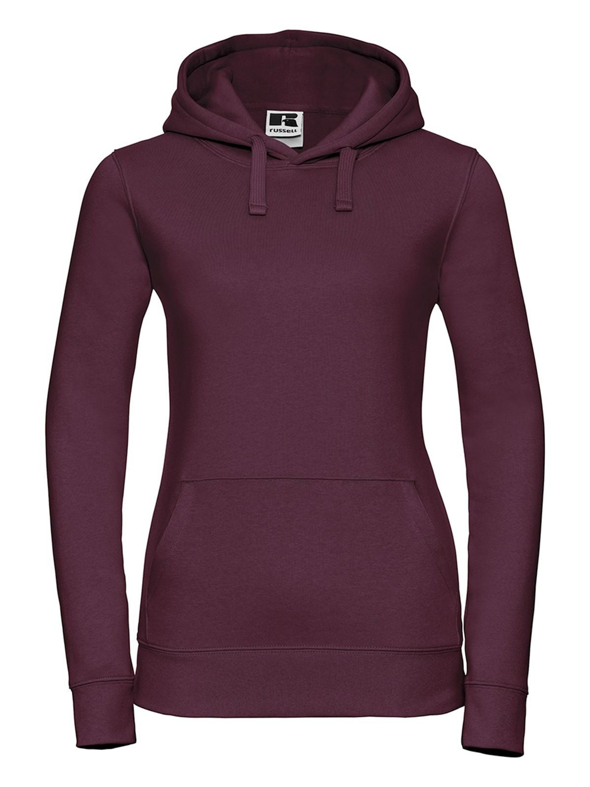 Ladies' Authentic Hooded Sweat Damen Sweatshirt / Hoodie – Russell – Farbe Burgundy – individuell veredelbar