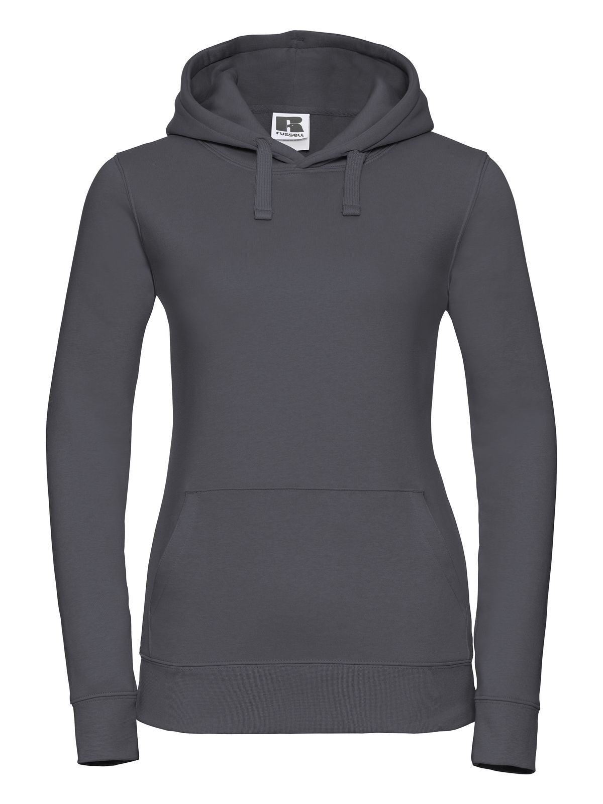Ladies' Authentic Hooded Sweat Damen Sweatshirt / Hoodie – Russell – Farbe convoy grey – individuell veredelbar
