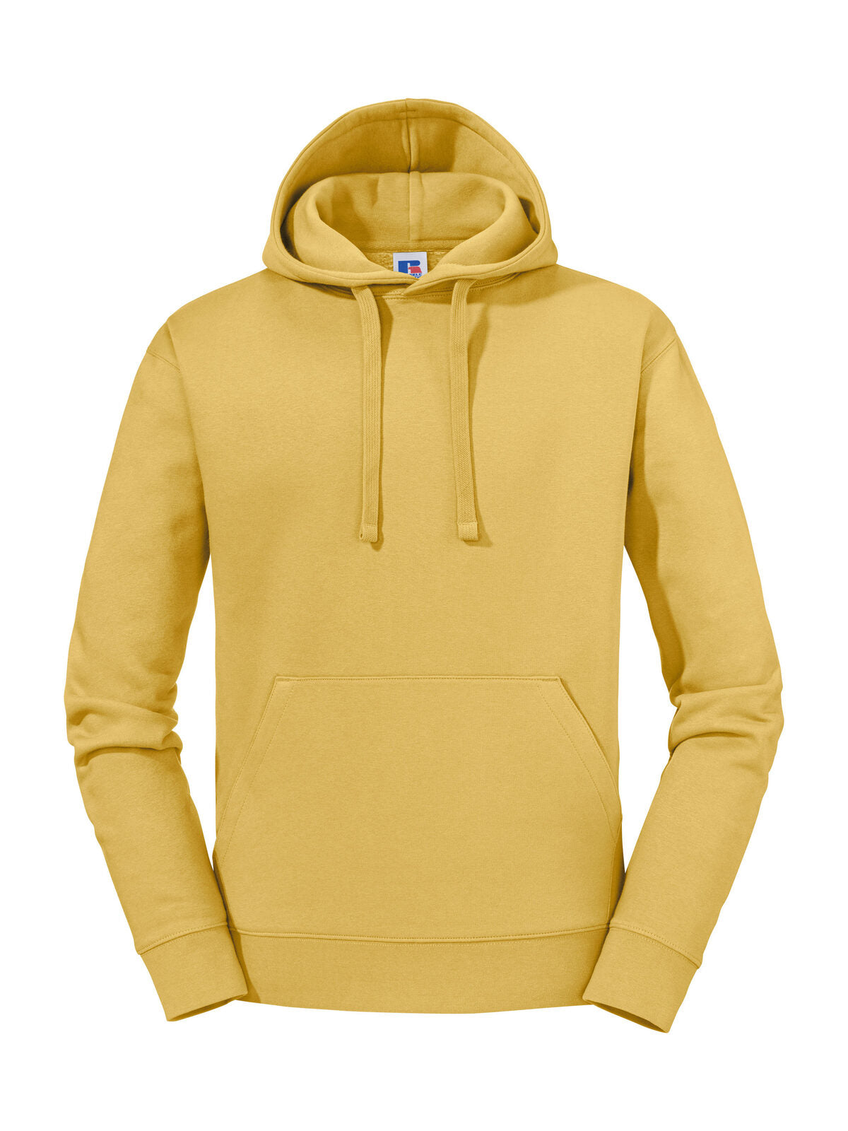Authentic Hooded Sweat Herren Sweatshirt / Hoodie – Russell – Farbe Mustard Yellow – individuell veredelbar