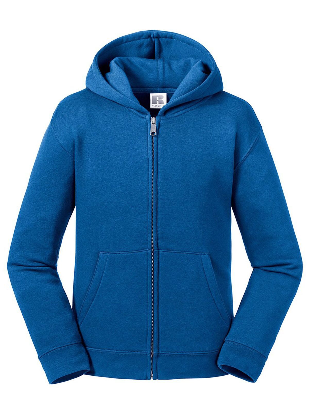 Authentic Hooded Sweat with zip Kinder Sweatshirt / Hoodie – Russell – Farbe bright royal – individuell veredelbar