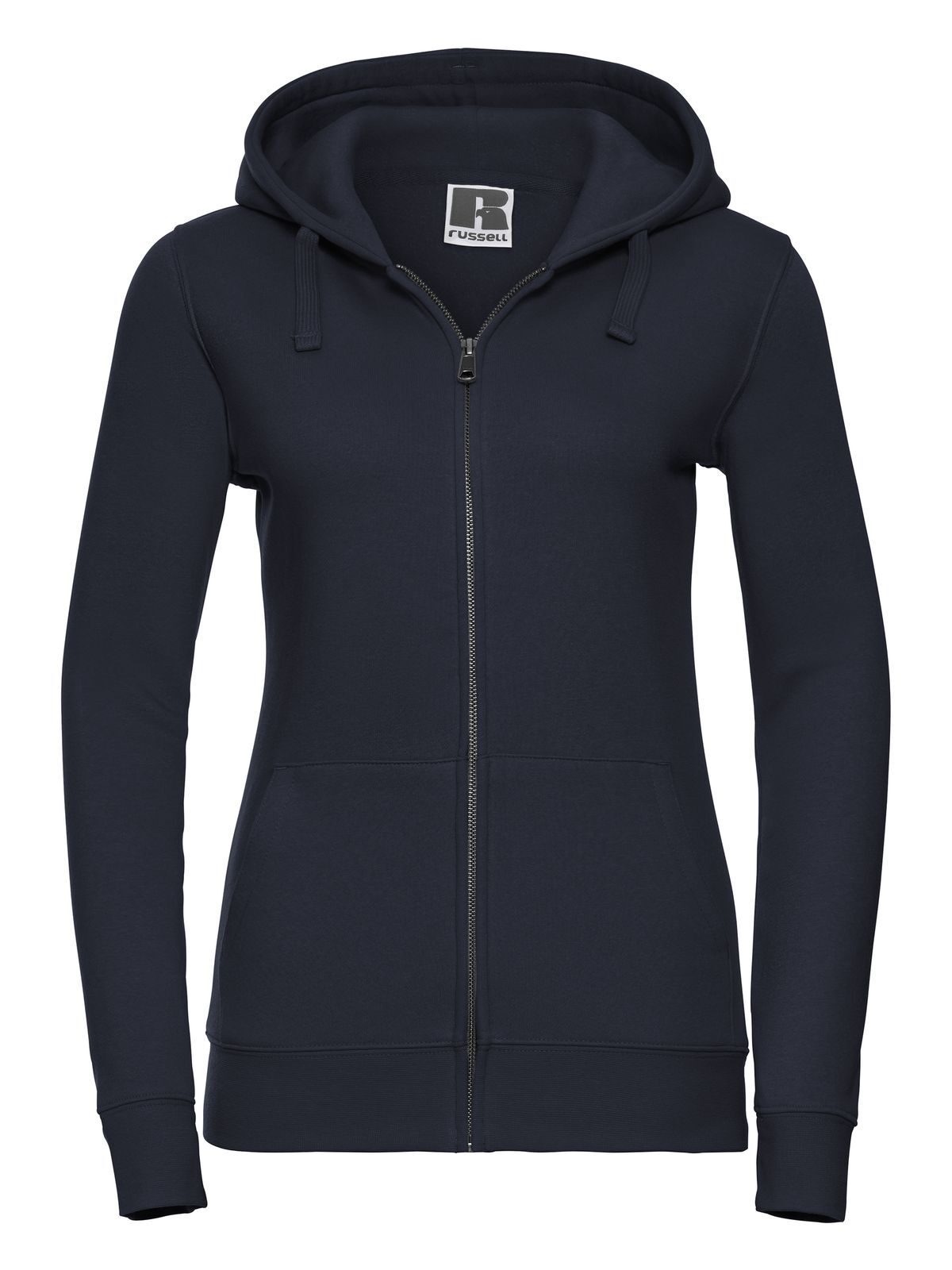 Ladies' Authentic Zipped Hood Damen Sweatshirt / Hoodie – Russell – Farbe french navy – individuell veredelbar
