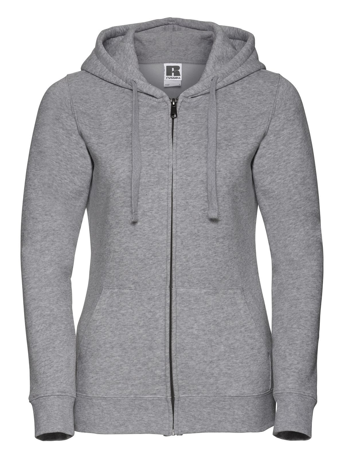 Ladies' Authentic Zipped Hood Damen Sweatshirt / Hoodie – Russell – Farbe light oxford – individuell veredelbar