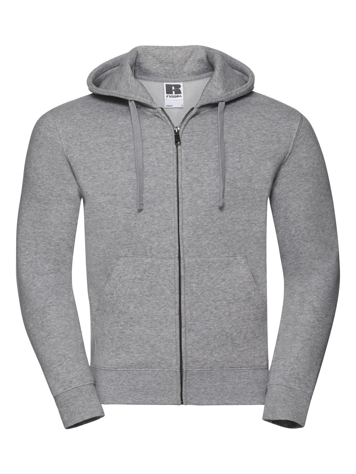 Authentic Zipped Hood Herren Sweatshirt / Hoodie – Russell – Farbe light oxford – individuell veredelbar