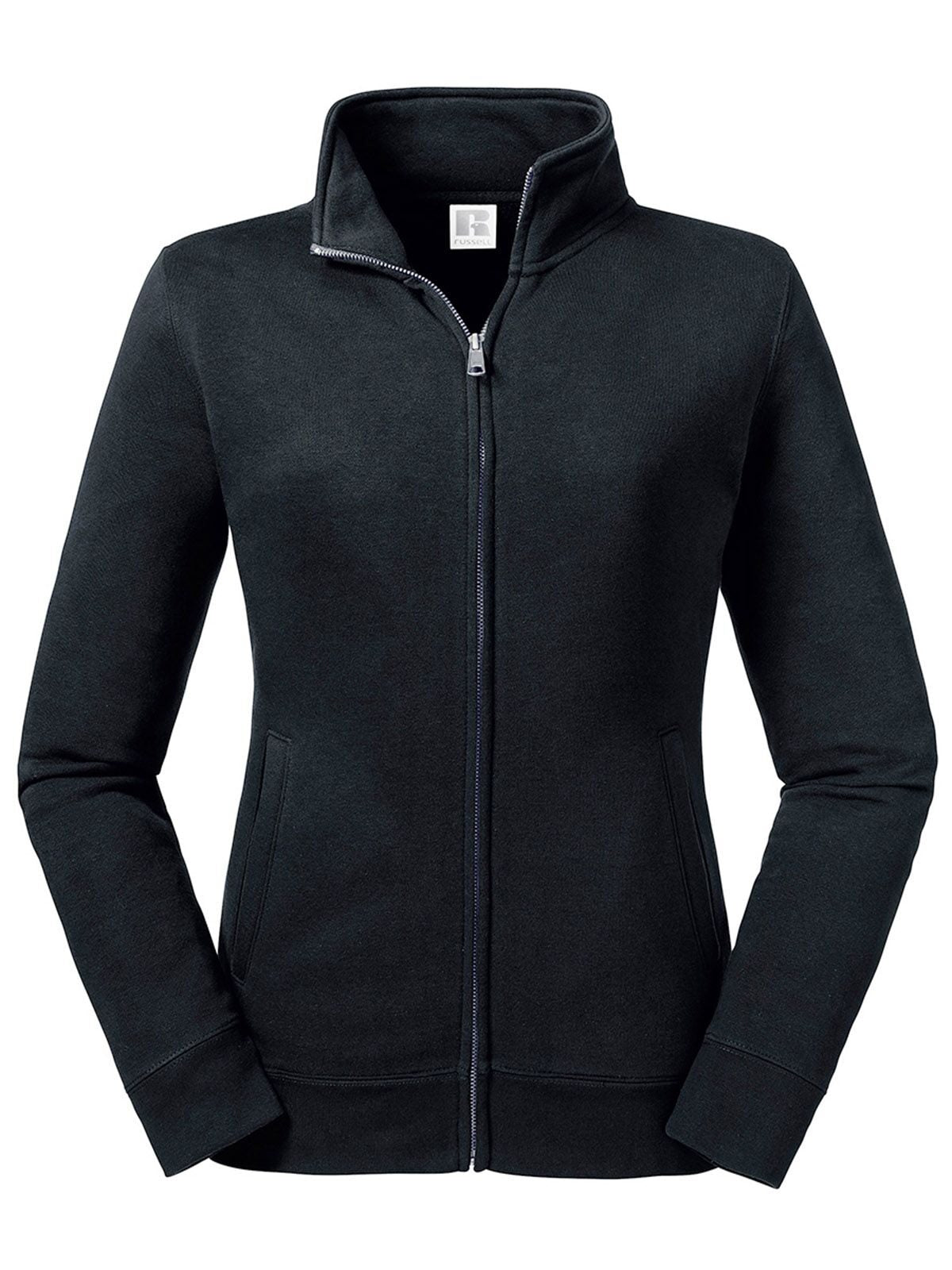 Ladies' Authentic Sweat Jacket Damen Sweatshirt / Hoodie – Russell – Farbe Schwarz – individuell veredelbar