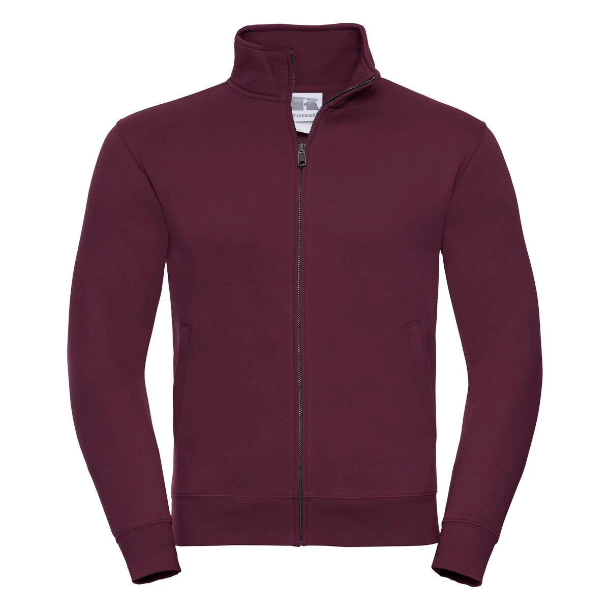 Authentic Sweat Jacket Herren Sweatshirt / Hoodie – Russell – Farbe Burgundy – individuell veredelbar