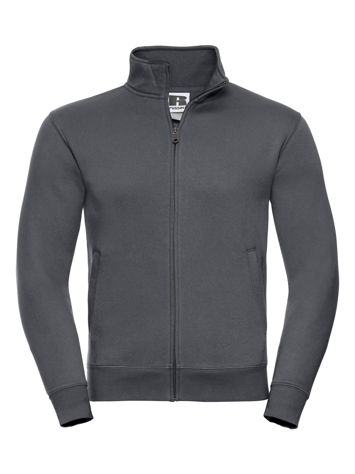 Authentic Sweat Jacket Herren Sweatshirt / Hoodie – Russell – Farbe convoy grey – individuell veredelbar