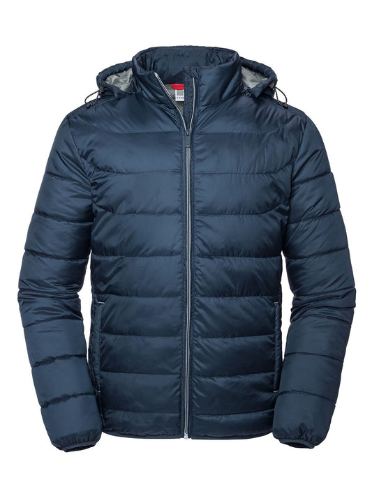 Hooded Nano Jacket Herren – Russell – Farbe french navy – individuell veredelbar