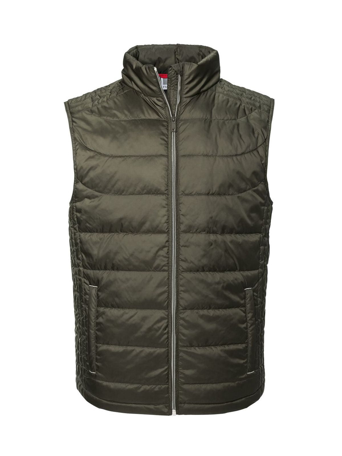 Nano Bodywarmer Herren Jacke – Russell – Farbe Dark Olive – individuell veredelbar