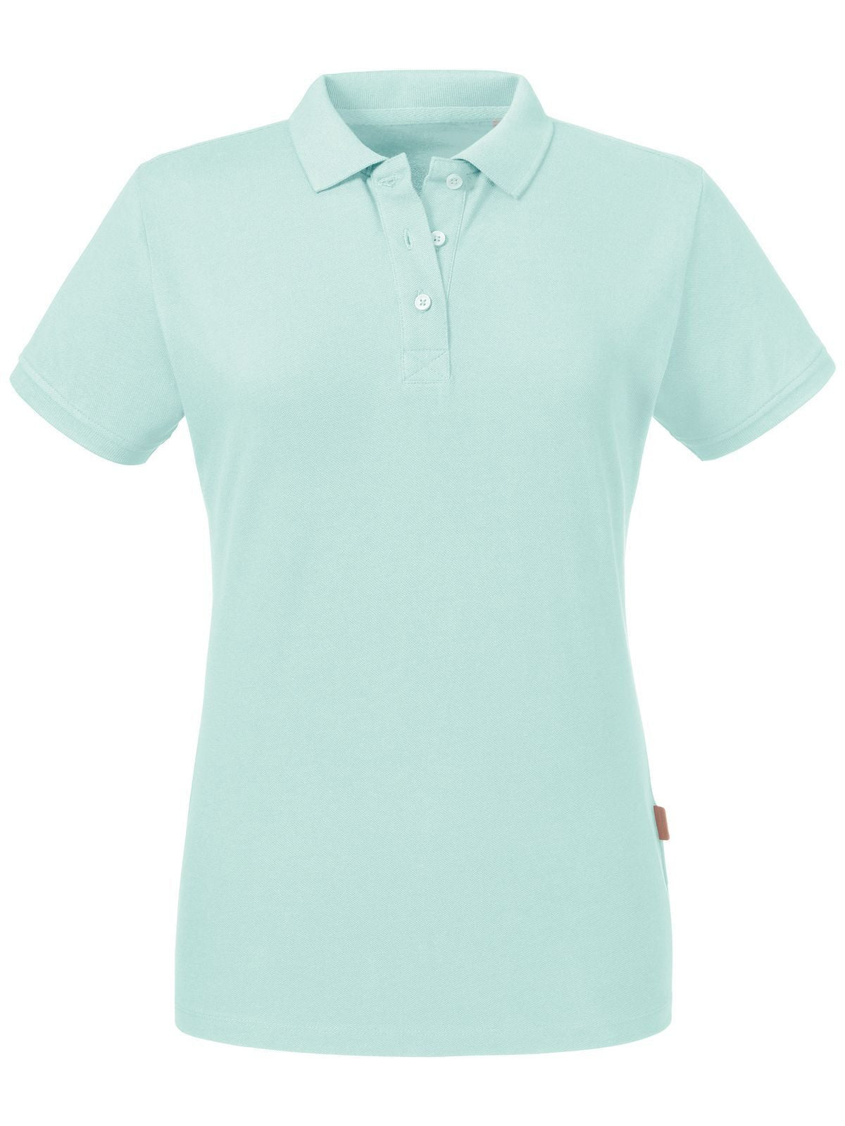 Ladies' Pure Organic Polo Damen Poloshirt – Russell – Farbe Aqua – individuell veredelbar