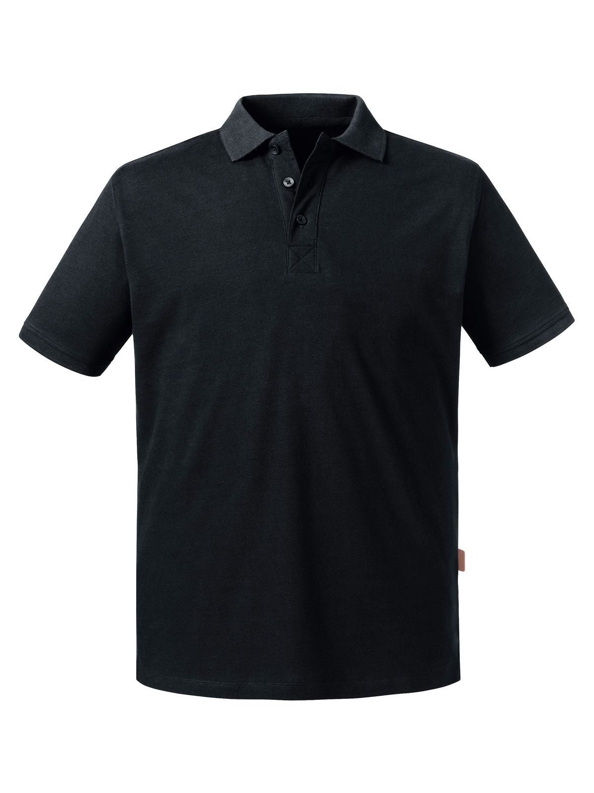 Pure Organic Polo Herren Poloshirt – Russell – Farbe Schwarz – individuell veredelbar