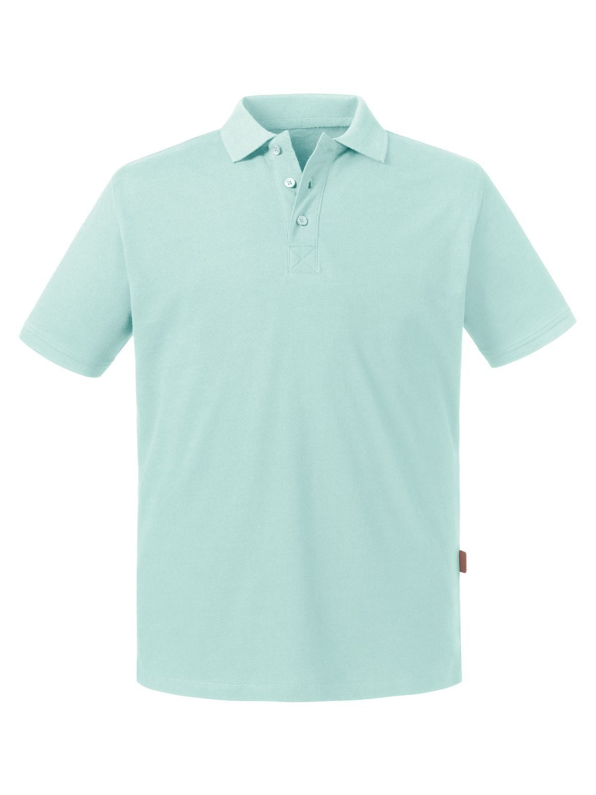 Pure Organic Polo Herren Poloshirt – Russell – Farbe Aqua – individuell veredelbar