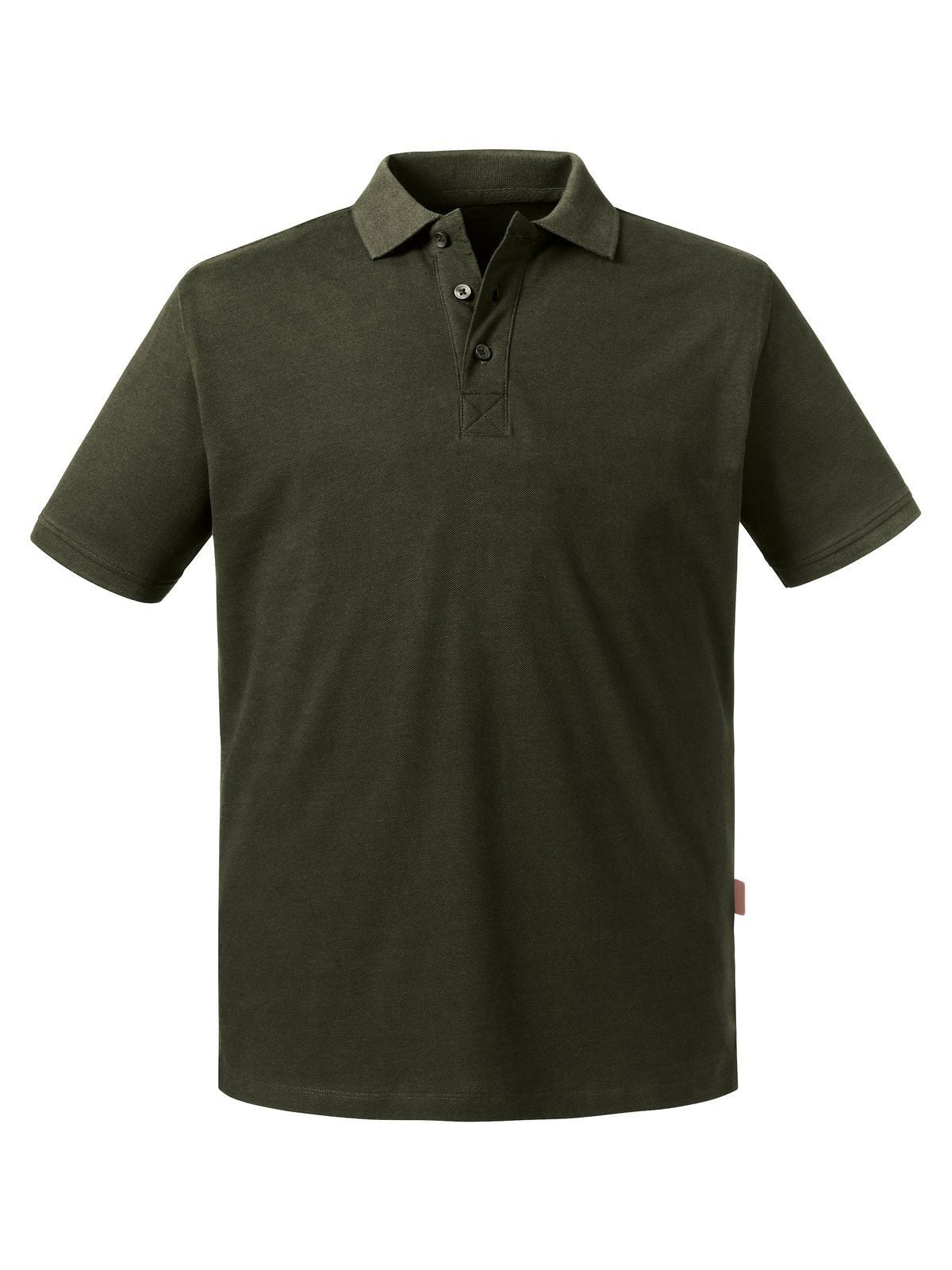 Pure Organic Polo Herren Poloshirt – Russell – Farbe Dark Olive – individuell veredelbar