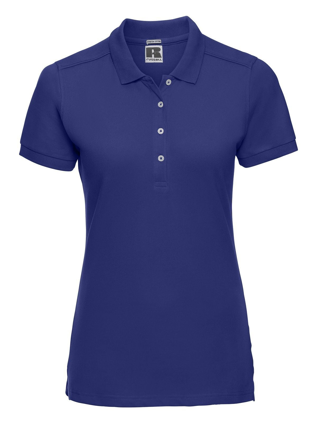 Ladies' Stretch Polo Damen Poloshirt – Russell – Farbe bright royal – individuell veredelbar