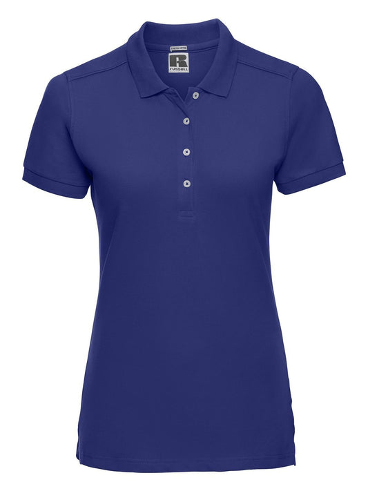 Ladies' Stretch Polo Damen Poloshirt – Russell – Farbe bright royal – individuell veredelbar