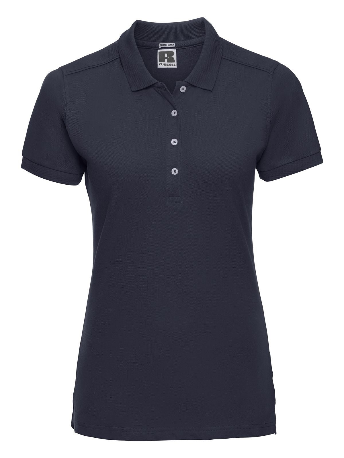Ladies' Stretch Polo Damen Poloshirt – Russell – Farbe french navy – individuell veredelbar