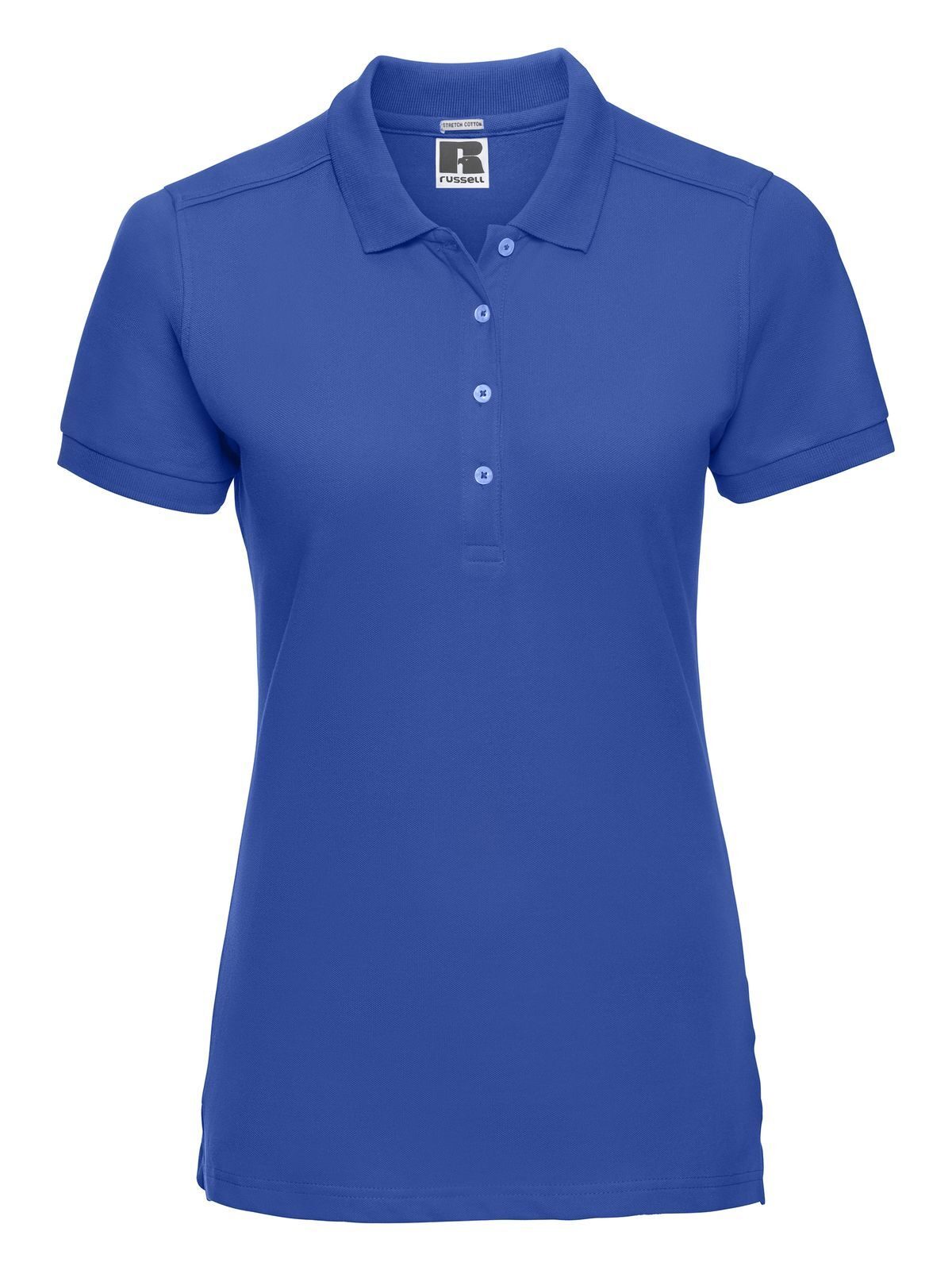 Ladies' Stretch Polo Damen Poloshirt – Russell – Farbe azure blue – individuell veredelbar