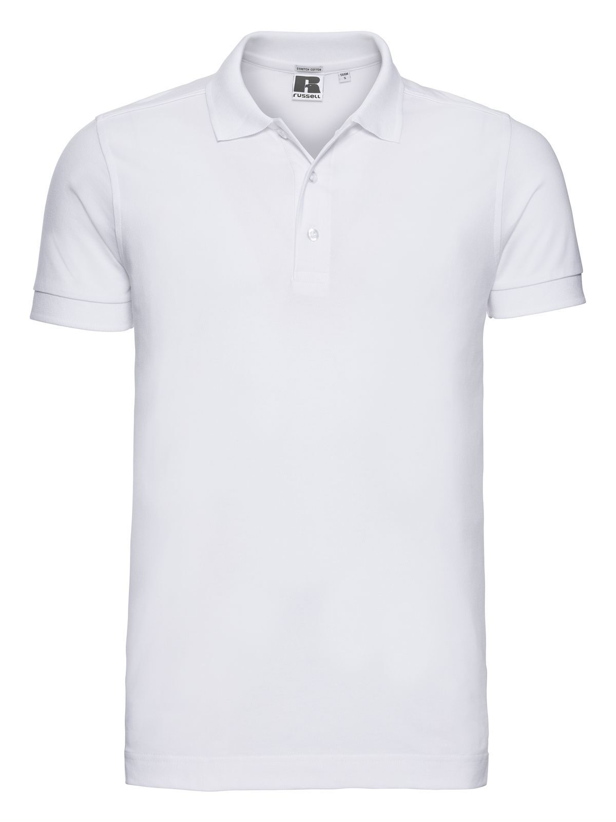 Stretch Polo Herren Poloshirt – Russell – Farbe Weiß – individuell veredelbar