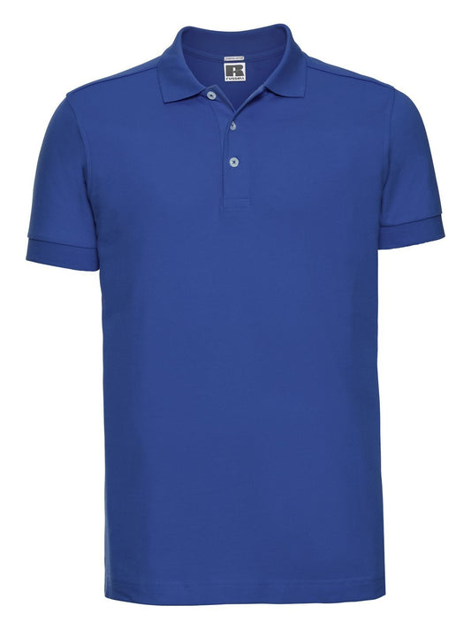 Stretch Polo Herren Poloshirt – Russell – Farbe azure blue – individuell veredelbar