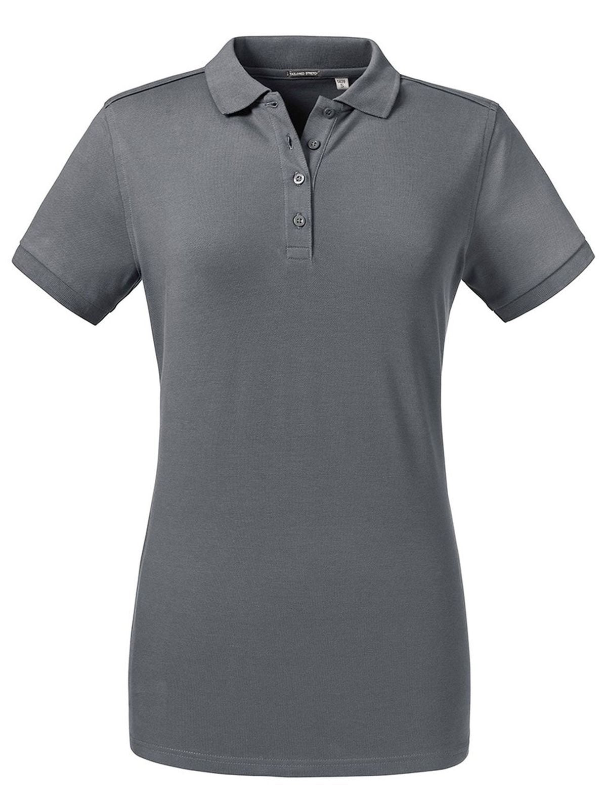 Ladies' Tailored Stretch Polo Damen Poloshirt – Russell – Farbe convoy grey – individuell veredelbar