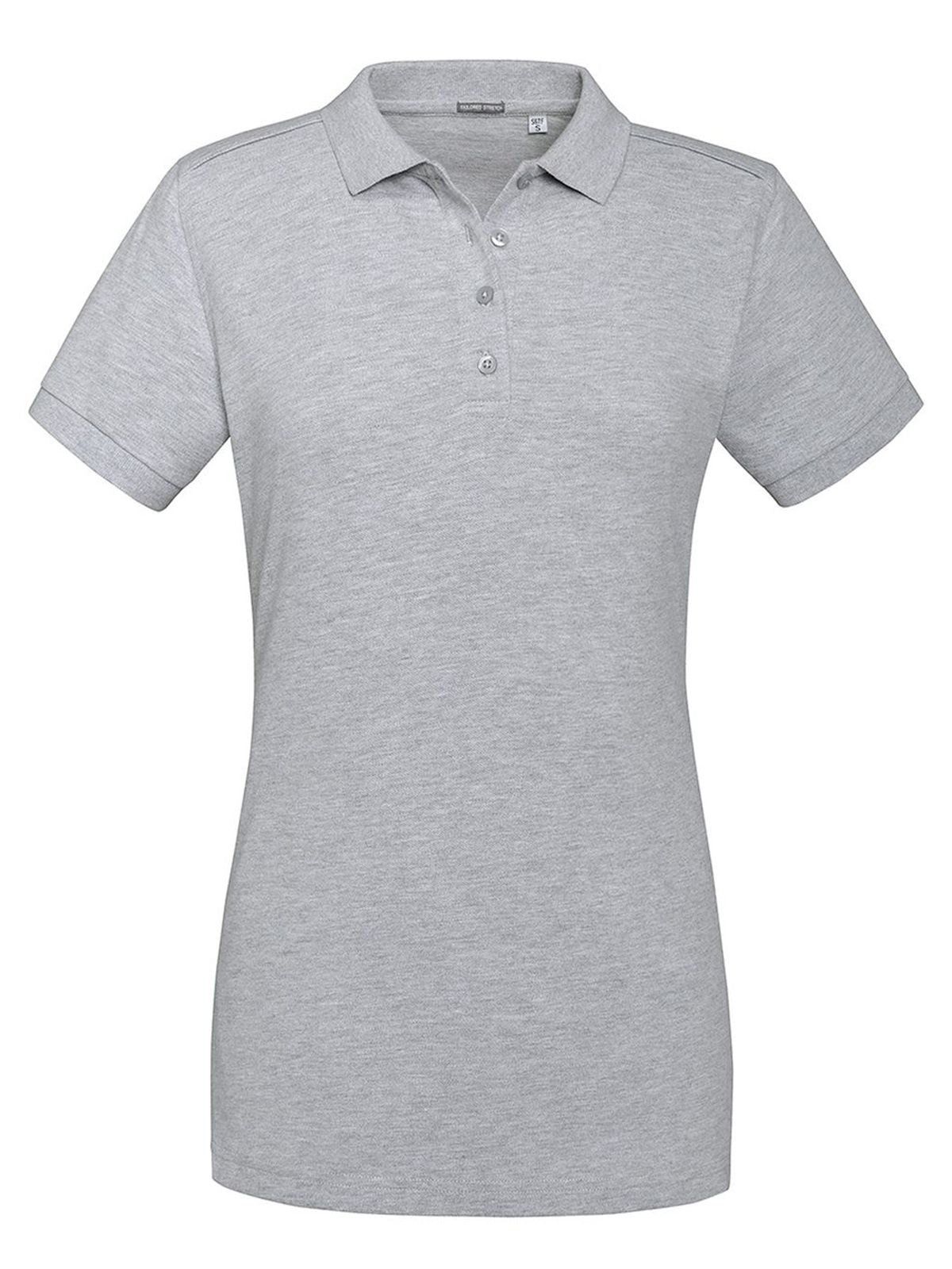 Ladies' Tailored Stretch Polo Damen Poloshirt – Russell – Farbe light oxford – individuell veredelbar