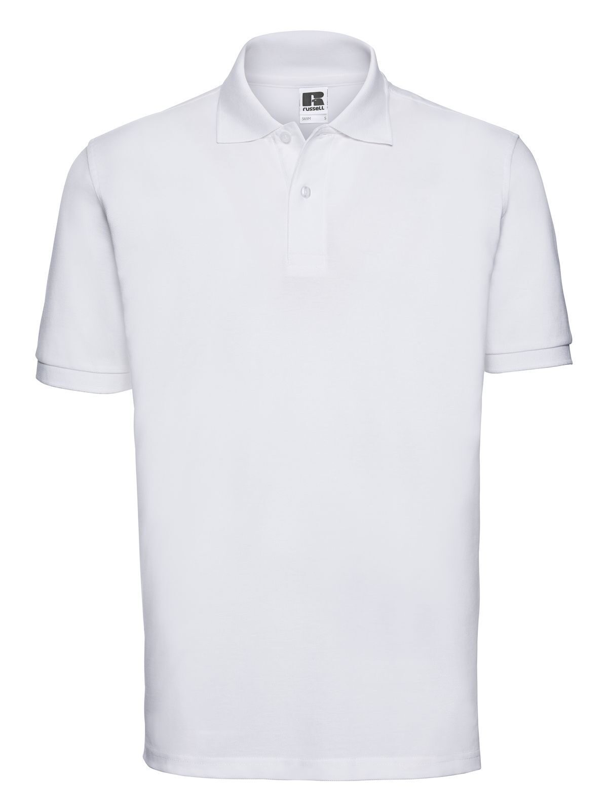 Classic Cotton Polo Herren Poloshirt – Russell – Farbe Weiß – individuell veredelbar