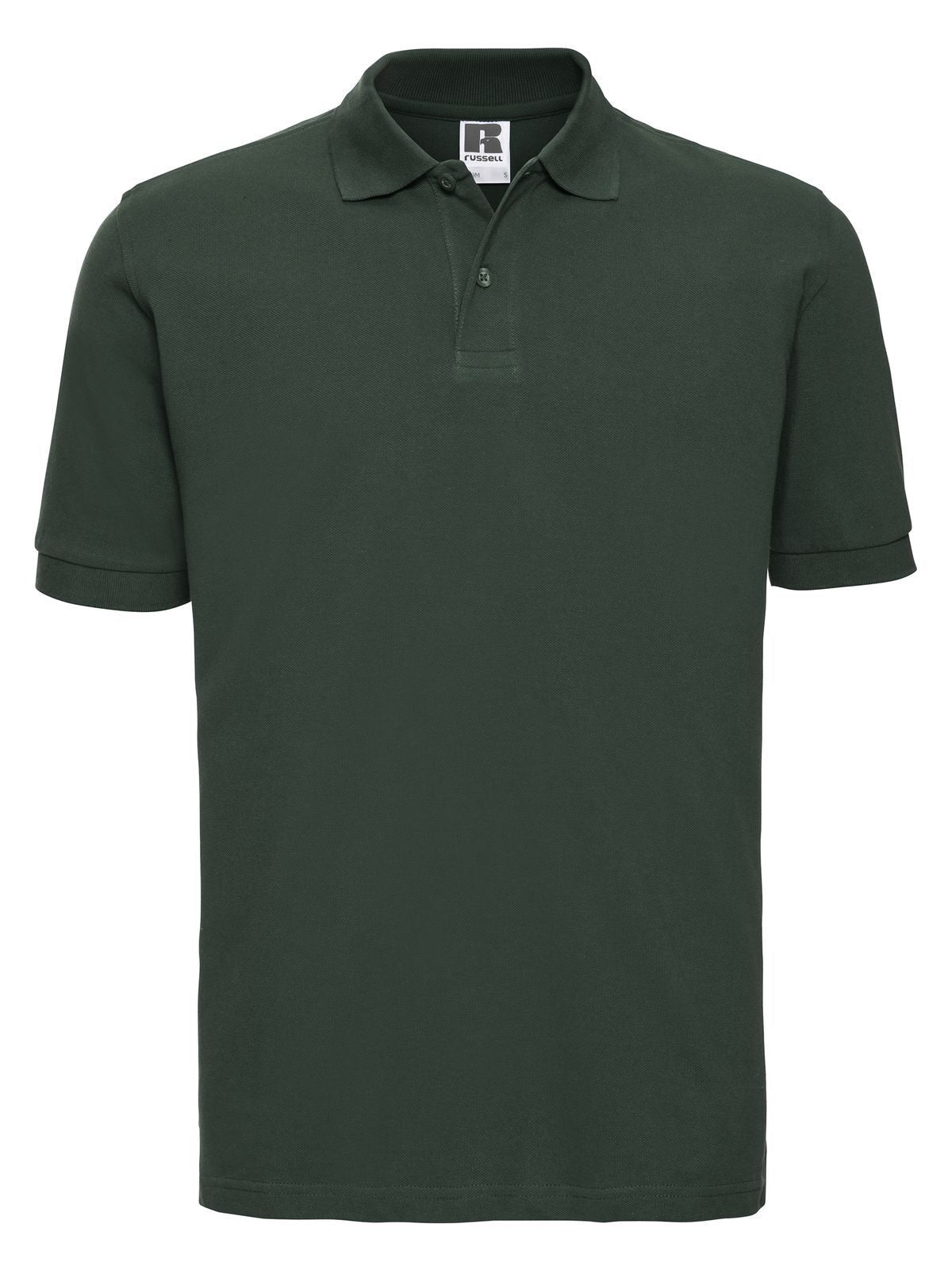 Classic Cotton Polo Herren Poloshirt – Russell – Farbe bottle green – individuell veredelbar