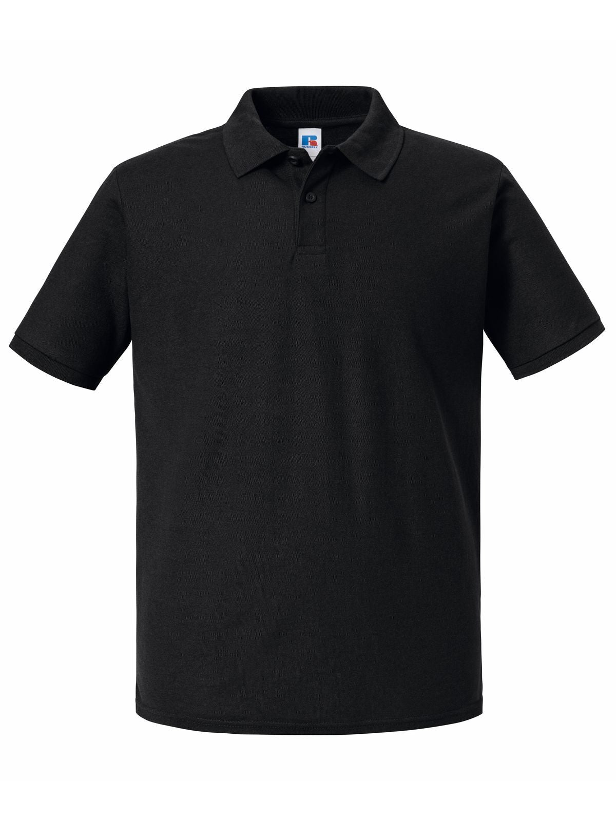Authentic Eco Polo Poloshirt – Russell – Farbe Schwarz – individuell veredelbar
