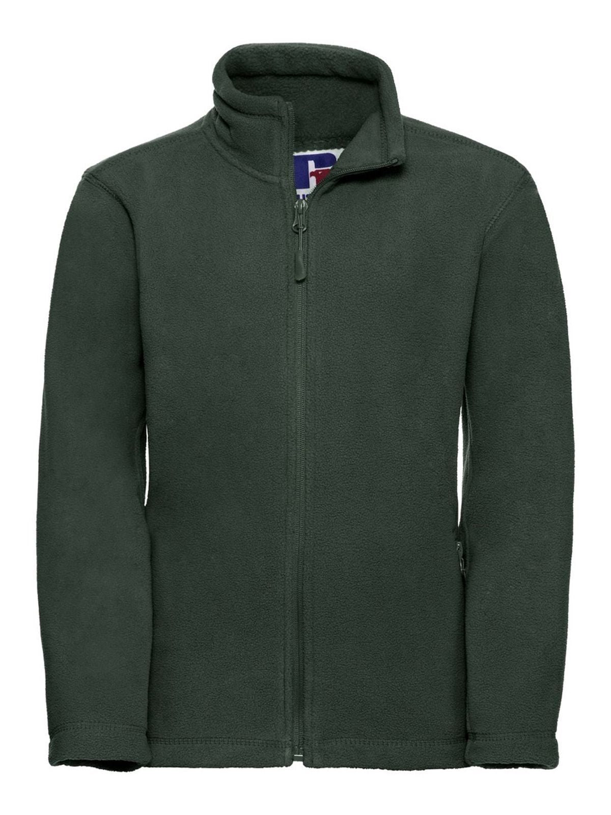 Full Zip Outdoor Fleece Kinder – Russell – Farbe bottle green – individuell veredelbar
