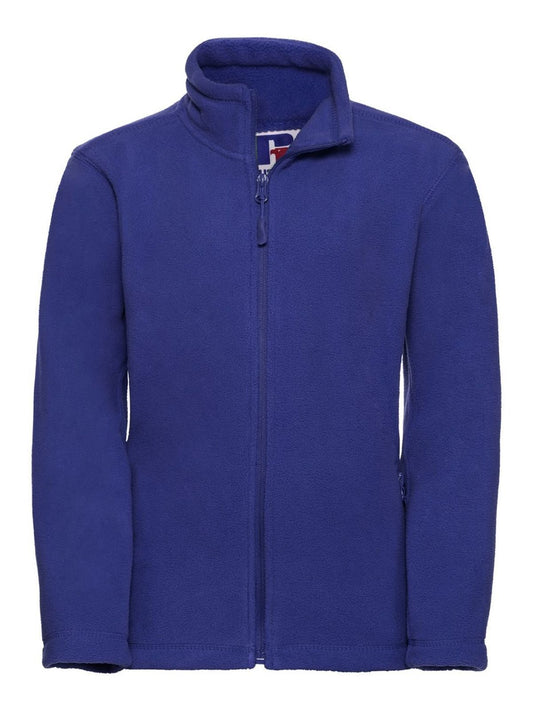 Full Zip Outdoor Fleece Kinder – Russell – Farbe bright royal – individuell veredelbar