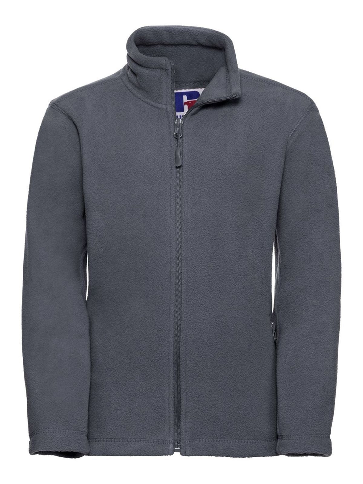 Full Zip Outdoor Fleece Kinder – Russell – Farbe convoy grey – individuell veredelbar