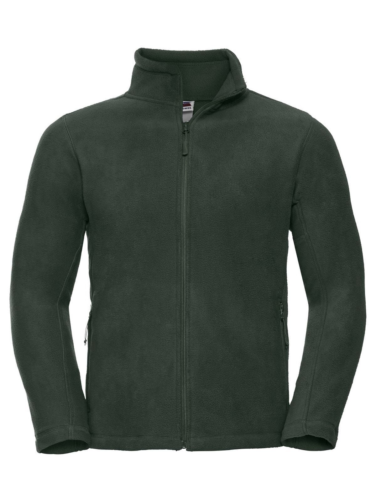 Full Zip Outdoor Fleece Herren – Russell – Farbe bottle green – individuell veredelbar