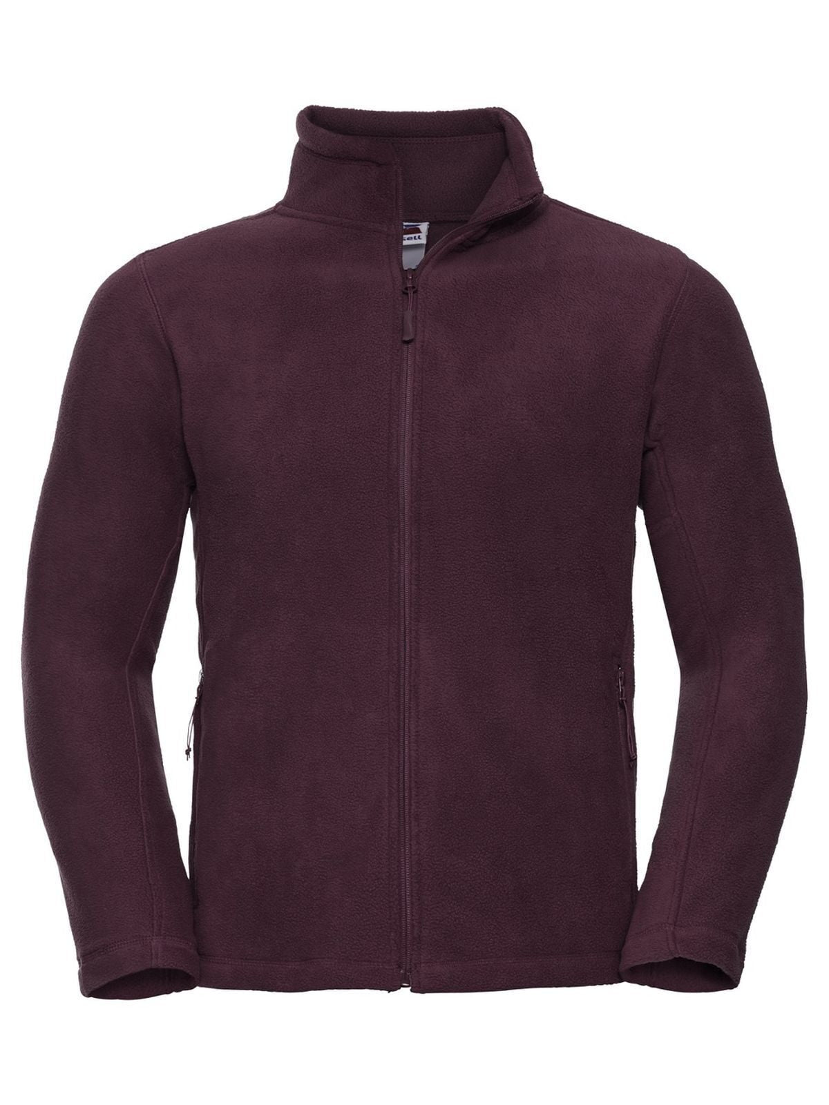 Full Zip Outdoor Fleece Herren – Russell – Farbe Burgundy – individuell veredelbar