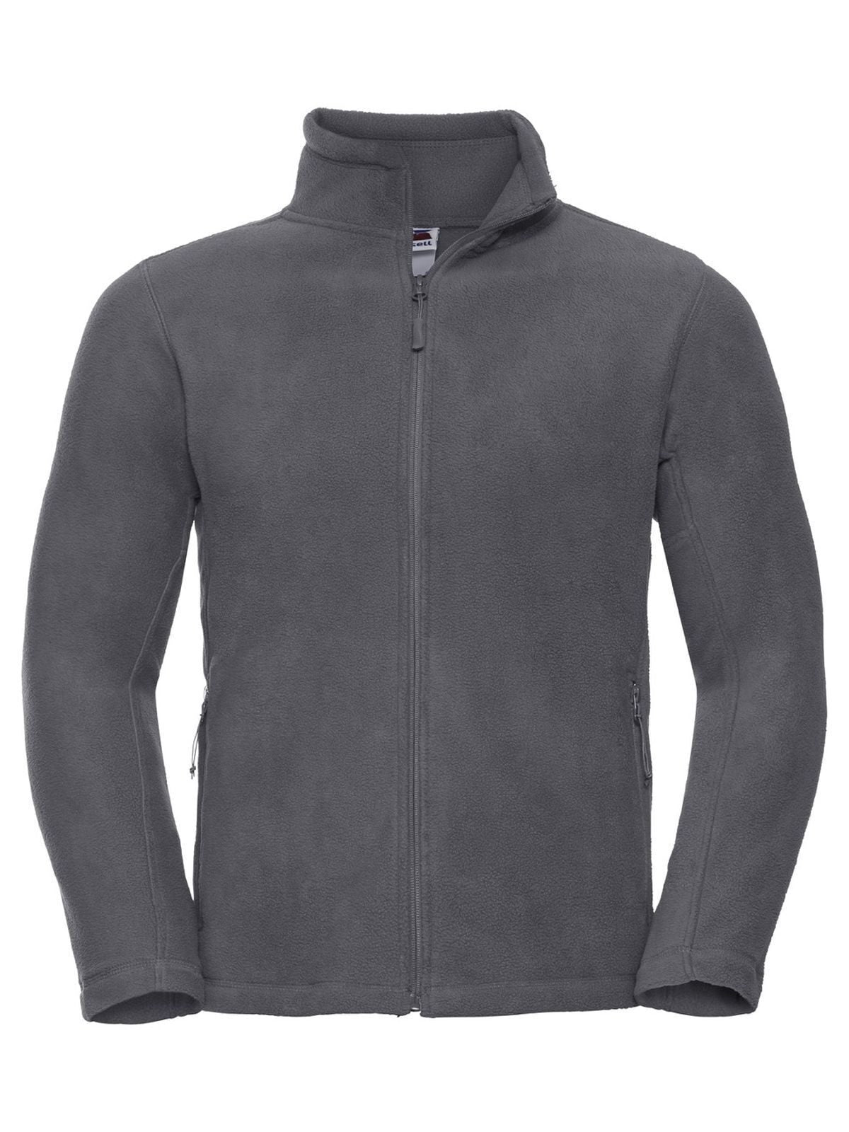 Full Zip Outdoor Fleece Herren – Russell – Farbe convoy grey – individuell veredelbar