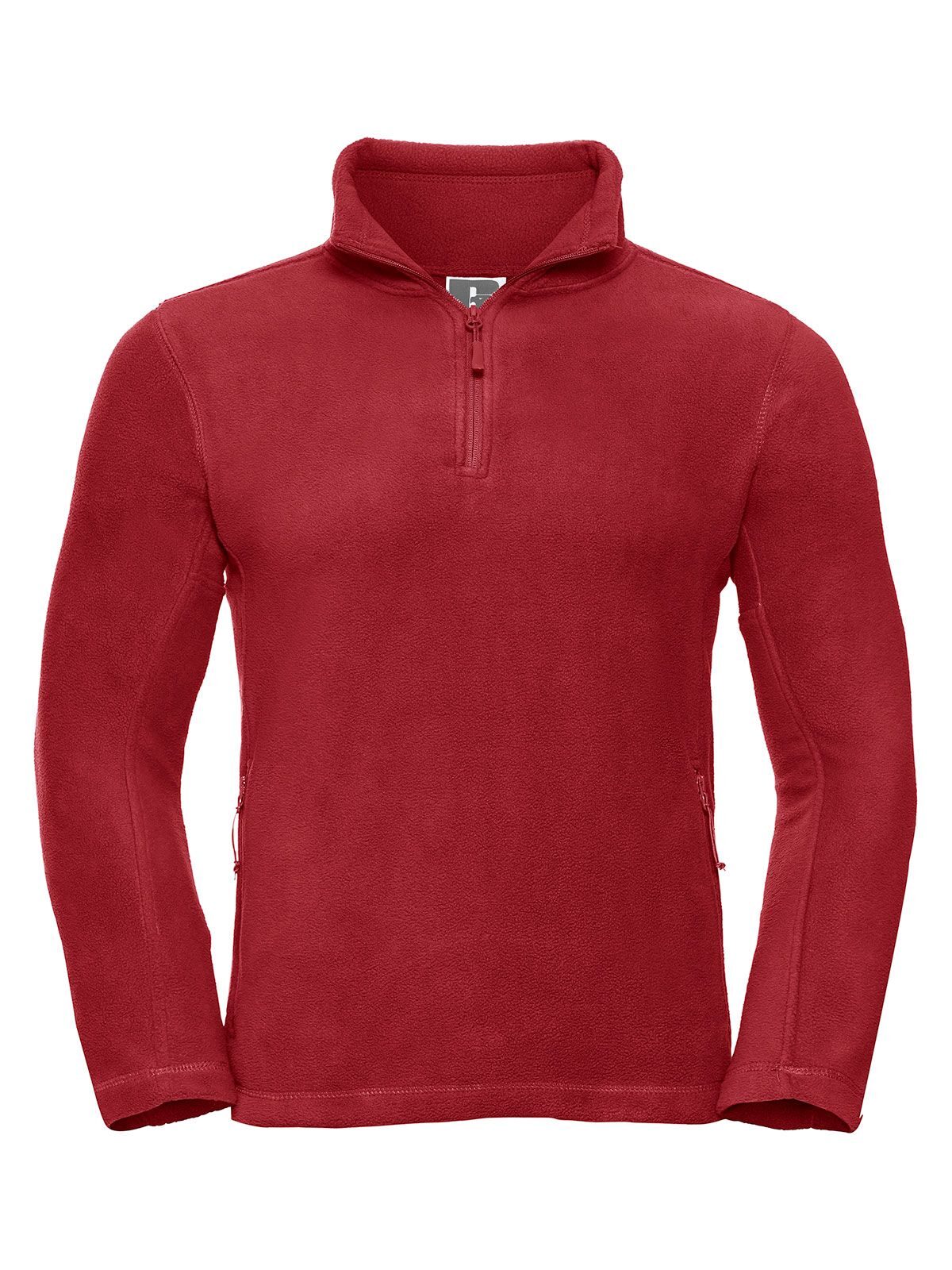 Adults' Quarter Zip Outdoor Fleece – Russell – Farbe classic red – individuell veredelbar
