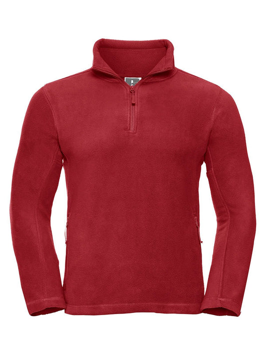 Adults' Quarter Zip Outdoor Fleece – Russell – Farbe classic red – individuell veredelbar