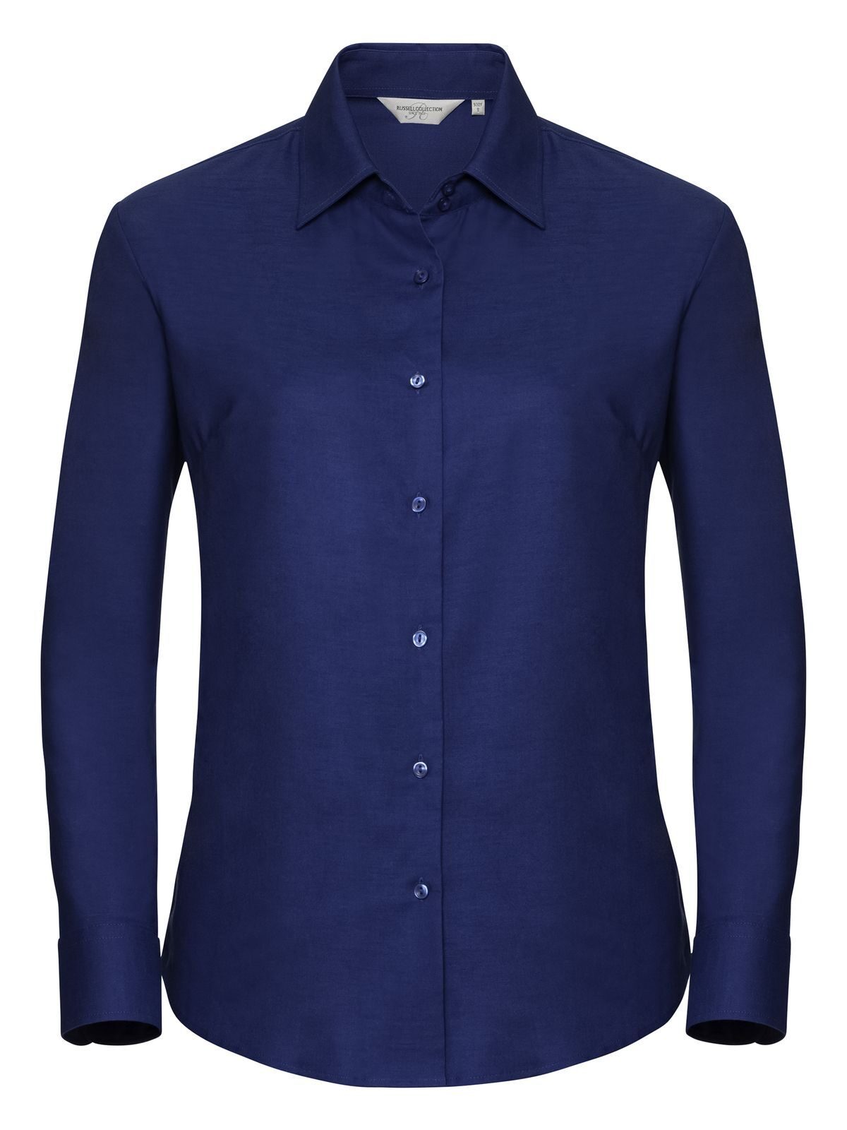 Ladies' Long Sleeve Easy Care Oxford Shirt Damen Hemd / Bluse – Russell – Farbe bright royal – individuell veredelbar
