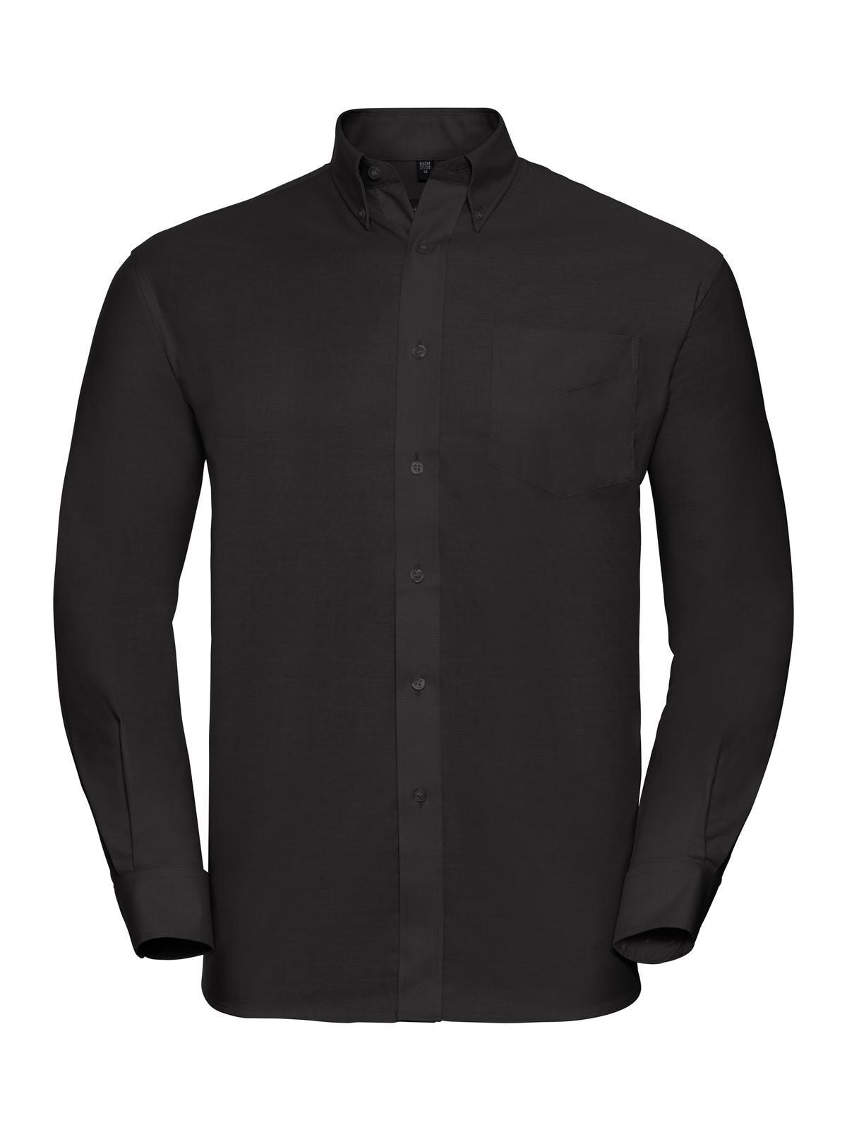 Long Sleeve Easy Care Oxford Shirt Herren Hemd / Bluse – Russell – Farbe Schwarz – individuell veredelbar