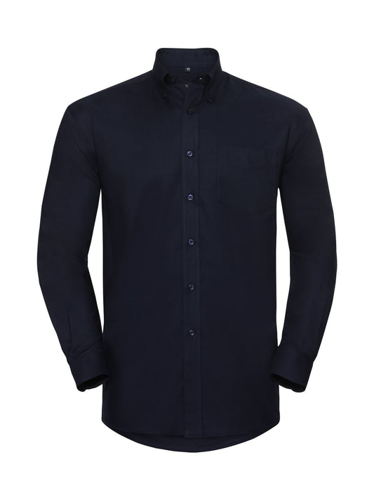 Long Sleeve Easy Care Oxford Shirt Herren Hemd / Bluse – Russell – Farbe bright navy – individuell veredelbar