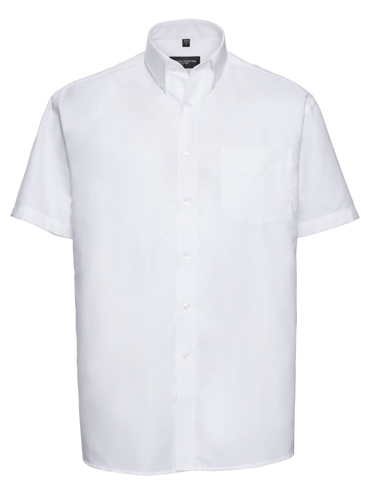Short Sleeve Easy Care Oxford Shirt Herren Hemd / Bluse – Russell – Farbe Weiß – individuell veredelbar