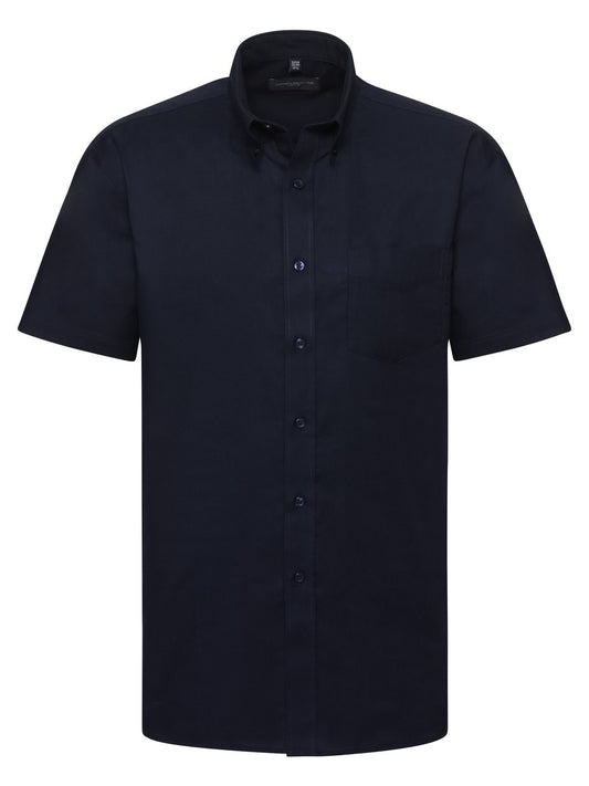 Short Sleeve Easy Care Oxford Shirt Herren Hemd / Bluse – Russell – Farbe bright navy – individuell veredelbar