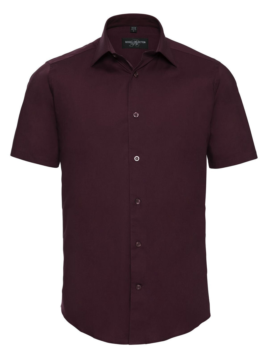 Short Sleeve Easy Care Fitted Shirt Men's Shirt/Blouse – Russell