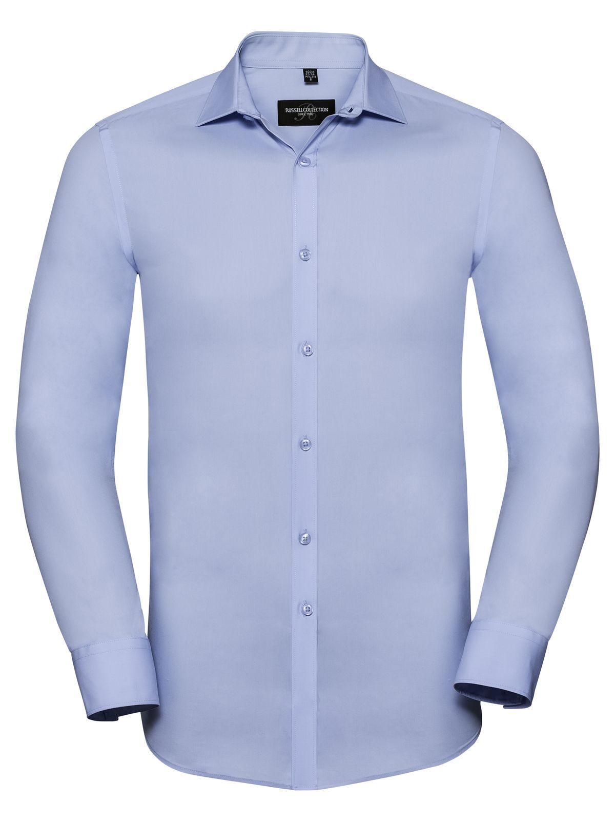 Long Sleeve Ultimate Stretch Herren Hemd / Bluse – Russell – Farbe bright sky – individuell veredelbar