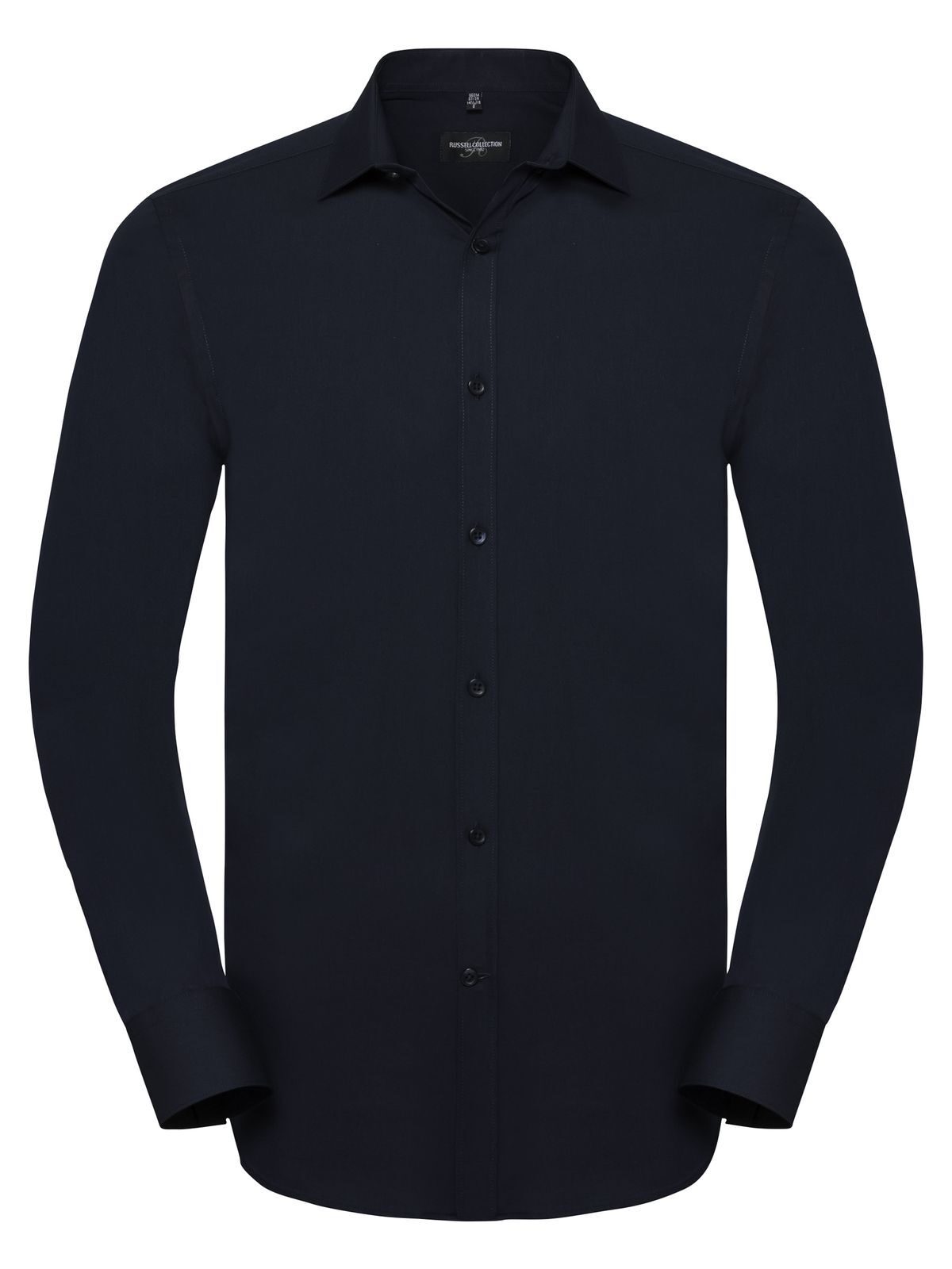Long Sleeve Ultimate Stretch Herren Hemd / Bluse – Russell – Farbe bright navy – individuell veredelbar
